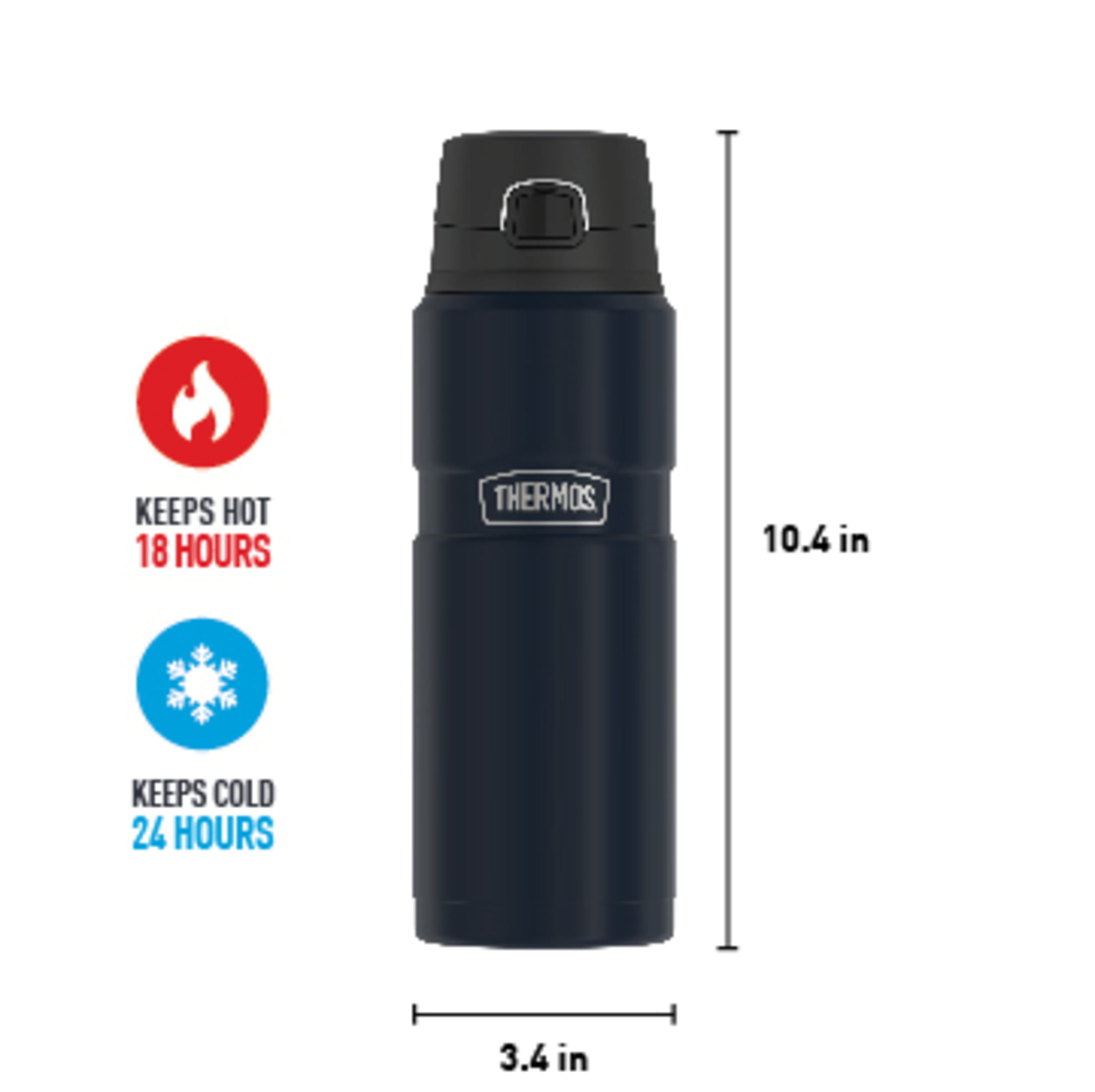 Stainless King™ Vacuum Insulated 2L Stainless Steel Beverage Bottle –  Thermos Brand
