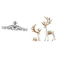 thumbnail image 1 of Placa de metal decorativa con diseño de reno europeo, escultura de ciervo coleccionable para patio, interior, exterior, porche y cerca., 1 of 8