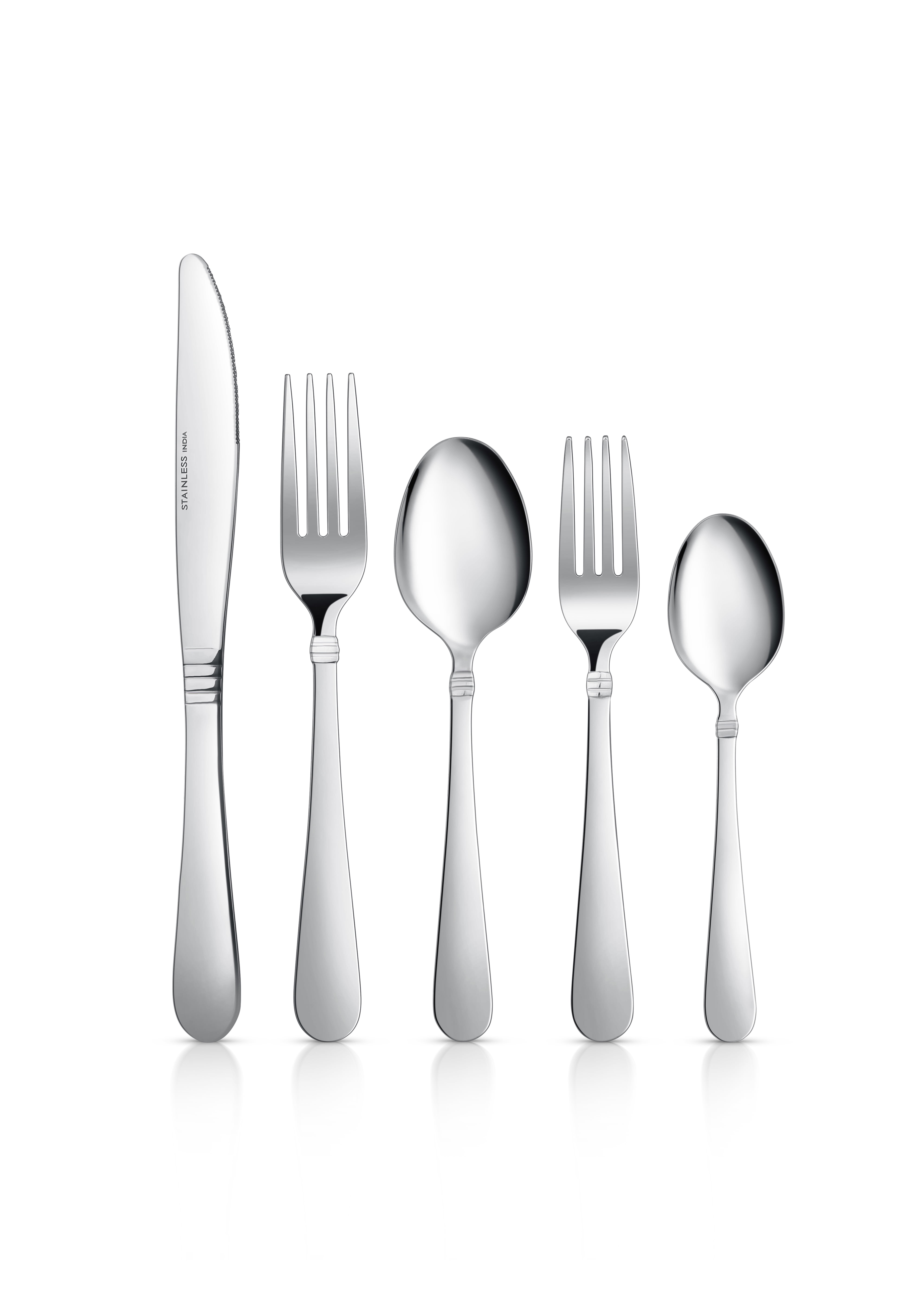 Mainstays Camfield 20-Piece Stainless Steel Flatware Set, Service for 4