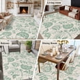 thumbnail image 6 of Retro Pastoral Washable Area Rug 5 x 8 ft Light Green Flowers Linen Background Farmhouse , Soft Non Slip Rugs Stain Repellent Indoor Felt Carpet for Living Dining Room Bedroom Home Office, 6 of 9
