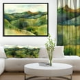 thumbnail image 4 of Designart - Montagnes Vertes Aquarelle - Peinture de Paysage Impression sur Toile Encadrée, 4 of 4