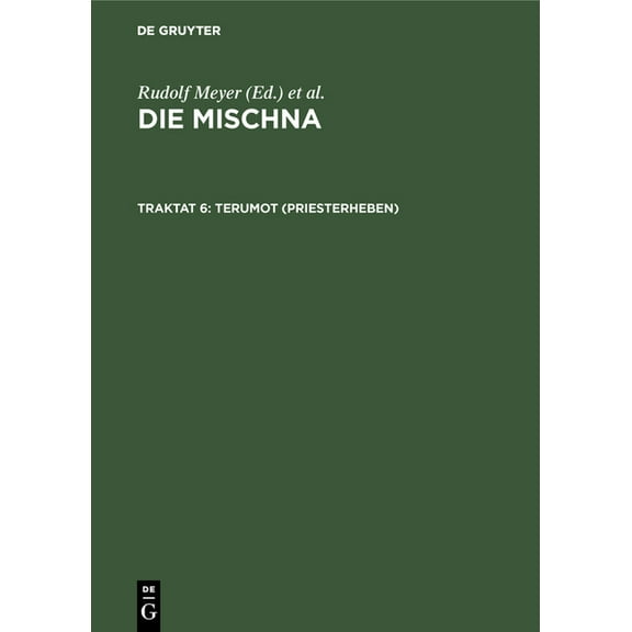 Terumot (Priesterheben), (Hardcover)