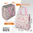 thumbnail image 3 of Pioneer Flower Floral Print Pattern Insulated Lunch Bag for Women & Adults,Large Portable Soft Cooler Lunch Bag,Thermal Food Storage Tote with Pearl Cotton,8.66L,8.75x5.75x9.5 Inch, 3 of 6