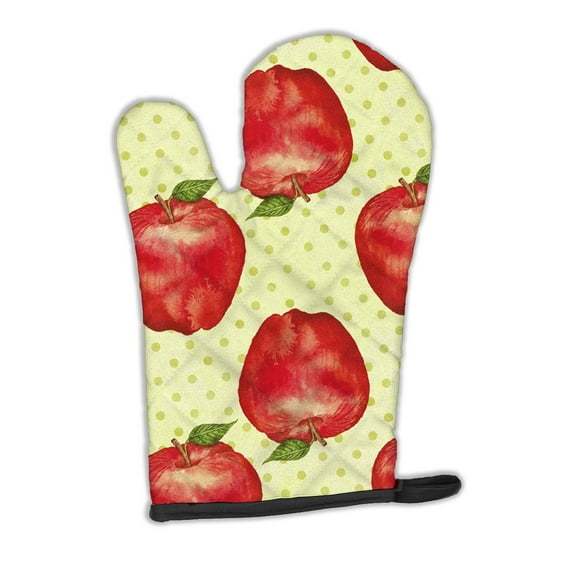 Caroline's Treasures Watercolor Apples and Polkadots Oven Mitt