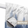 thumbnail image 2 of Navy Blue Ombre Kitchen Window Curtains, Swag Curtains Valance for Bedroom Living Room Bathroom, Primeval Forest Modern Abstract Art Aesthetics Rod Pocket Window Curtain Block Drapes 2 Panels 36"x63", 2 of 9
