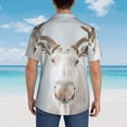 thumbnail image 4 of Sigee White Reindeer Portrait for Men’s Casual Beach Summer Shirts Funky Hawaiian Shirt for Men Hawaiian Shirts,Small, 4 of 7