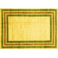 thumbnail image 1 of Ahgly Company Machine Washable Indoor Rectangle Abstract Yellow Modern Area Rugs, 7' x 10', 1 of 1