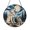 Acrylic 3.5 Inch, variant on Wolf and Cub Under Moon Forest Suncatcher Window Decor, Stained Glass Style Wildlife Hanging Art, Gift for Nature Lovers