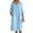 Light Blue, variant on BUWTTER Spring Dresses for Women Casual Summer Linen Shirt Long Sleeve Open Front Tunic Cover Up Loose Fit Maxi with Pockets Black Dress L
