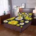thumbnail image 2 of Juego de ropa de cama ABPHQTO 3 piezas Funda nórdica amarilla blanca floral con 2 fundas de almohada tamaño Twin, 2 of 4