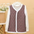 thumbnail image 2 of Ashirexll Fleece Vest Women, Womens Winter Coats, Plaid V Neck Double Layer Grain Fleece Pocket Sleeveless Casual Jacket, 2 of 4