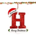 thumbnail image 1 of Adornos navideños personalizados, colgante personalizable con iniciales navideñas y nombre, colgantes para decorar el árbol de Navidad, personaliza tu nombre y adornos navideños con bendiciones, adorn, 1 of 6