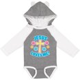 thumbnail image 3 of Inktastic Easter Jesus Loves Me with Cross and Flowers Boys or Girls Long Sleeve Baby Bodysuit, 3 of 5