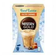 Nescafe Iced Latte, Salted Caramel, Instant Coffee Sachets, 7ct x 14g {Imported from Canada}