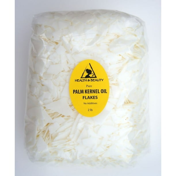 PALM KERNEL OIL FLAKES PURE NATURAL FOR SOAPS COSMETICS 32 OZ, 2 LB