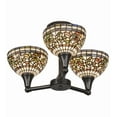 thumbnail image 6 of Meyda Tiffany 154475 Tiffany Turning Leaf 3 Light 22" Wide Semi-Flush Ceiling Fixture -, 6 of 7