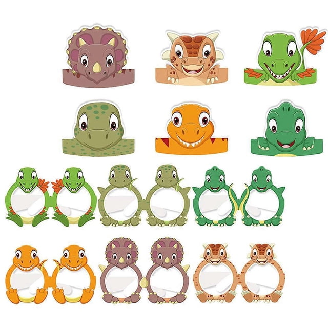 Dinosaur Party Supply Dinosaur Paper Glasses Hat for Decoration 1Set