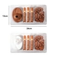 thumbnail image 2 of Graflsoa ABS Nail Practice Hand with 100 Coffin Tips, 3 Fingers, Brown/White Base, Portable Nail Training Tool, 2 of 6