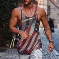 thumbnail image 2 of HCNTES 4th of July Shirts Mens Muscle Tank Top 1776 Sleeveless Graphic Gym Workout American Flag Shirt(Red,XXL), 2 of 4