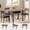 Rustic Brown, variant on Hijob 47in Extendable Dining Table, Dining Table for 2-6, Kitchen Dining Room Table with Storage Shelf, Space Saving Expandable Wood Square Dinner Furniture(Only Table)