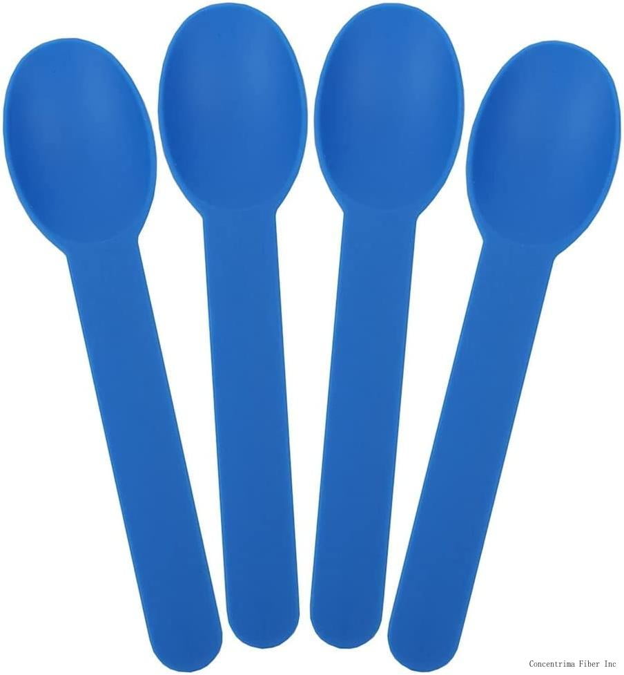 [1,000 Count] Blue Heavy Duty Plastic Spoons Bulk, Disposable