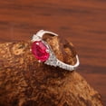 thumbnail image 3 of Ruby Ring, Oval Cut Ring, Ruby Engagement Ring 925 Sterling Silver Ring, Wedding Ring, Everyday Ring, Promise Ring, Lab Ruby Ring, 3 of 4