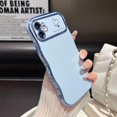 thumbnail image 5 of for iPhone 11 Case,Curly Wavy Grip Design Plated Love Heart Luxury Phone Case, Full Camera Lens Protection Fun Cute Side Small Pattern Electroplate Slim Soft Wave Case for iPhone 11,Blue, 5 of 17