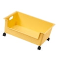 thumbnail image 2 of jifeng Bac de Rangement avec Roues Boîte de Rangement Polyvalente pour Placard Étagères Jaune, 2 of 9