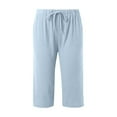 thumbnail image 3 of WILLBEST Pantalones Casuales para Mujer, Moda Femenina, Lisos, Casuales, Holgados, con Bolsillos, Elásticos, de Cintura Alta, para Uso Diario y Comodidad. Extra Grande, 3 of 8