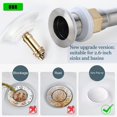 thumbnail image 4 of LAICAIW Pop-Up Click Clack Plug,66 mm Bathroom Basin Sink Button Drain,Suitable for Kitchen Bathroom Washbasin, Solid Brass Chrome Platedplug, 4 of 7