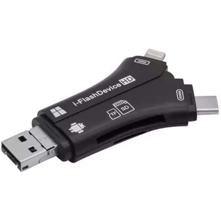 UPC: 0840074210284 | 4-in-1 SD Memory Card Reader – Adapter for Cellphone  PC  Mac  Android