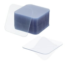 Uxcell 60Pcs Double Sided Tape Heavy Duty, Nano Clear Removable Picture Hanging Adhesive Strips Square Mounting Adhesive Tape for Wall Door Crafts Decor, Blue(2.4" l x 0.035" T)