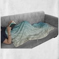 thumbnail image 6 of Architecture Soft Flannel Fleece Blanket, Basic Print of Monochrome Blue Tone Old Wall Layout Interior Design, Cozy Plush for Indoor and Outdoor Use, 60" x 80", Azure Blue Pale Green, by Ambesonne, 6 of 6