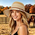 thumbnail image 2 of Sun Hat for Women Adjustable Ponytail Breathable Uv Protection Fishing Hat Summer Outdoor Tops Beige One Size, 2 of 4