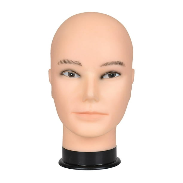 Cabeza de maniquí calva, soporte de exhibición de sombrero, modelo de peluca, material de PVC, estilo ligero Estilo A