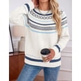 thumbnail image 5 of Fall Sweaters for Women 2026 Fair Isle Pullover Sweaters Winter Crewneck Loose Knit Sweater Shermie, 5 of 8