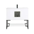 thumbnail image 6 of Manhattan Comfort Scarsdale 36" Metal Bathroom Vanity Sink in White/Black, 6 of 9