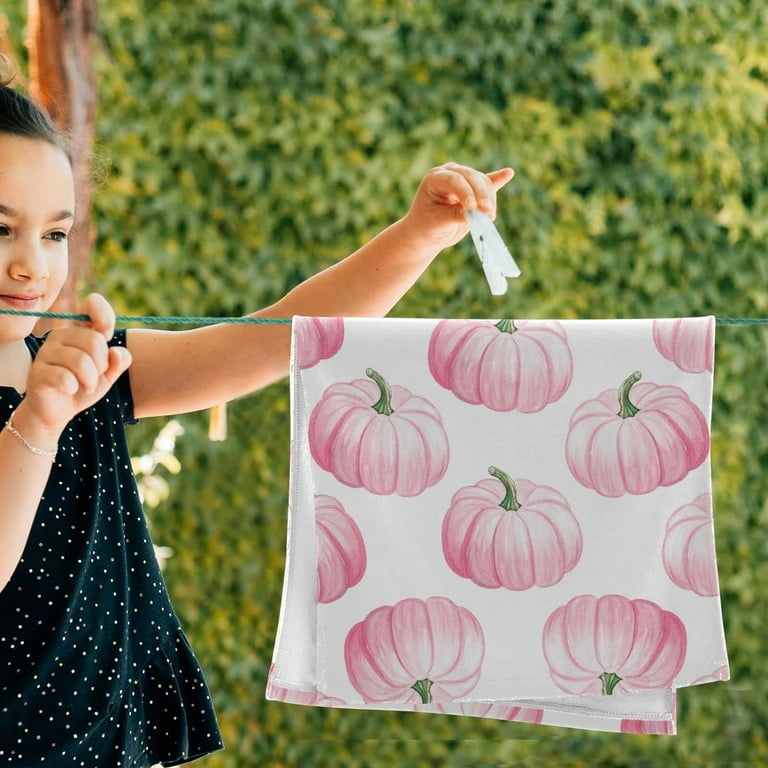 Coolnut Watercolor Pink Pumpkins Hand Towels for Bathroom Halloween Kitchen Towel Set of 2 Ultra Soft and Highly Absorbent Decorative Fingertip Face Bath Towel for Spa Hotel Walmart