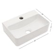 thumbnail image 2 of Lavabo de baño Kichae flotante montado en la pared, rectangular, 35 x 25 cm, 2 of 7