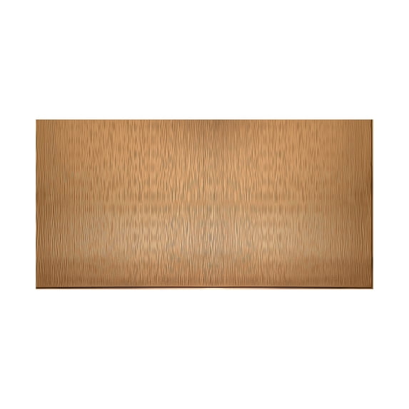 Fasade - Ripple Vertical Polished Copper Decorative Wall Panel - Fast and Easy Installation (4' X 8' Panel)