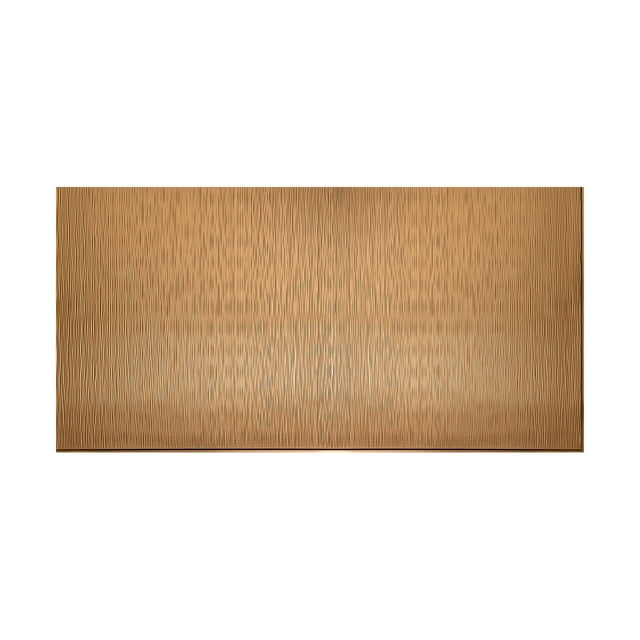 Fasade - Ripple Vertical Polished Copper Decorative Wall Panel - Fast and Easy Installation (4' X 8' Panel)