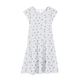 thumbnail image 4 of Spazoro Girls Tiered Midi Dress, Summer Ruffled Long Sleeve Floral Print Crew Neck Casual Party Dress Gray Size 4, 4 of 5
