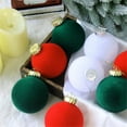 thumbnail image 4 of Fiudx Bolas Navideñas Flocadas, Juego de 12 Piezas, Textura de Terciopelo Marrón, Fáciles de Colgar con Hebillas de Metal, Estética Retro, Versátiles para Decorar El Hogar, El Árbol y La Puerta, 10 C, 4 of 5