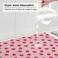 thumbnail image 5 of Honeii Strawberries print Super Absorbent Coffee Bar Mat Hide Stain Coffee Maker Mat for Countertops Coffee Pot Dish Drying Mat for Kitchen Counter, 5 of 7