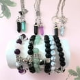 thumbnail image 3 of 4Pcs Couples Bracelets Necklace Set for Women Men,Magnetic Couples Bracelets,BFF Friendship Bracelets and Necklace, His and Hers Heart Necklace,Long Distance Bracelets Necklace, 3 of 6