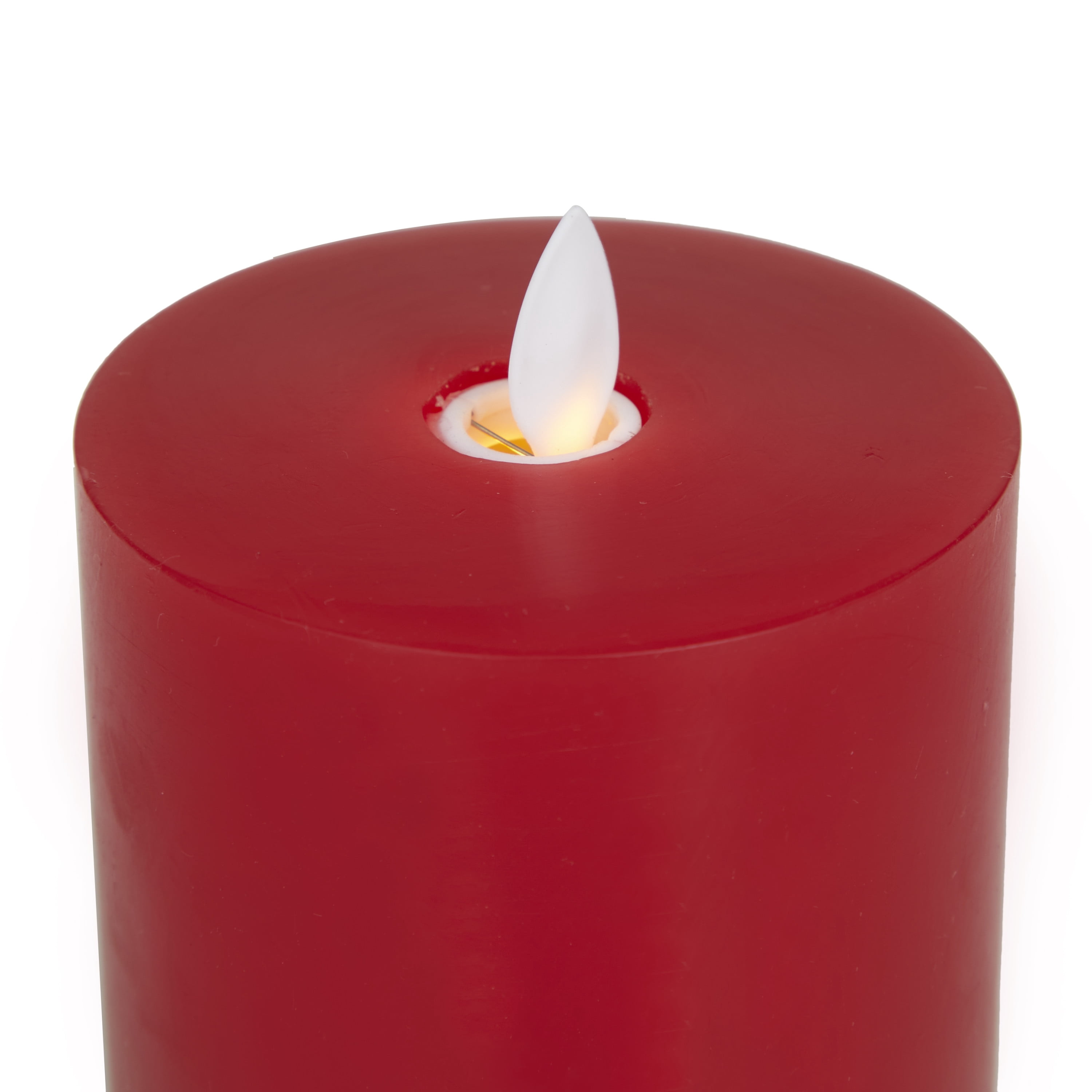 DecMode 5", 4", 3"H Unscented Wax  Flameless Candle with Remote Control (Set of 3)