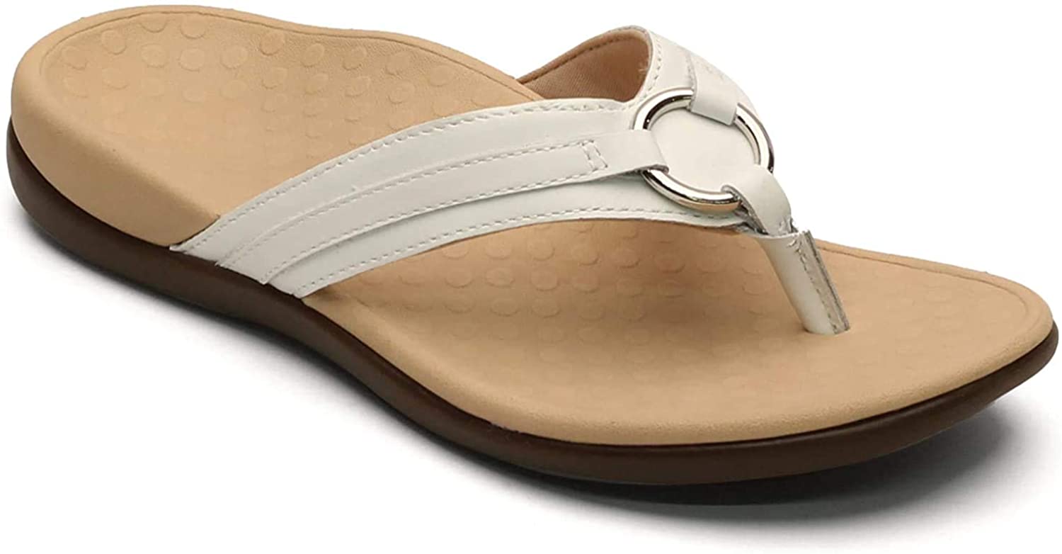 white vionic flip flops