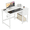 White, variant on CONCETTA Small Computer Desk with 2 Drawers, 40 Inch Writing Work Study Computer Desk, Side Headphone Hook, Modern Style for Home Bedroom, Black Wood