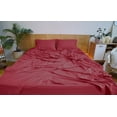 thumbnail image 2 of Mezzati Brushed Microfiber Bed Sheet Set - Ultra Soft and Lightweight for Ultimate Sleep Comfort, Wrinkle Free and Color Fade Resistant, 4pc Queen Burgundy, 2 of 5