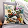 thumbnail image 1 of Kung Fu Panda 4 Fundas de almohada de terciopelo con tema, regalos de funda de almohada, decoración para el hogar, cojín de lanzar, regalo de cumpleaños para fans y parejas. 40cm x 40cm., 1 of 6